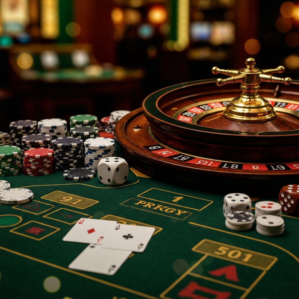 Low-stakes poker game in action