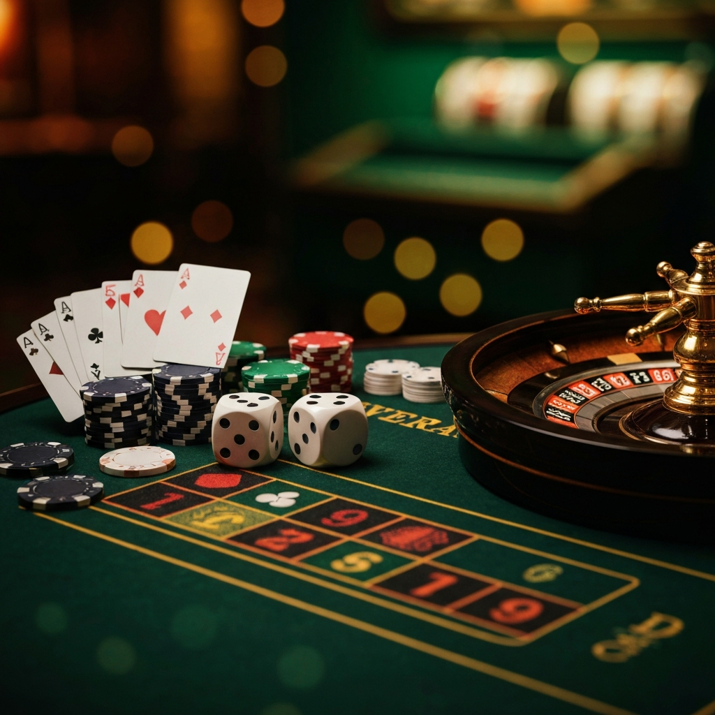 Blackjack game table at an online casino