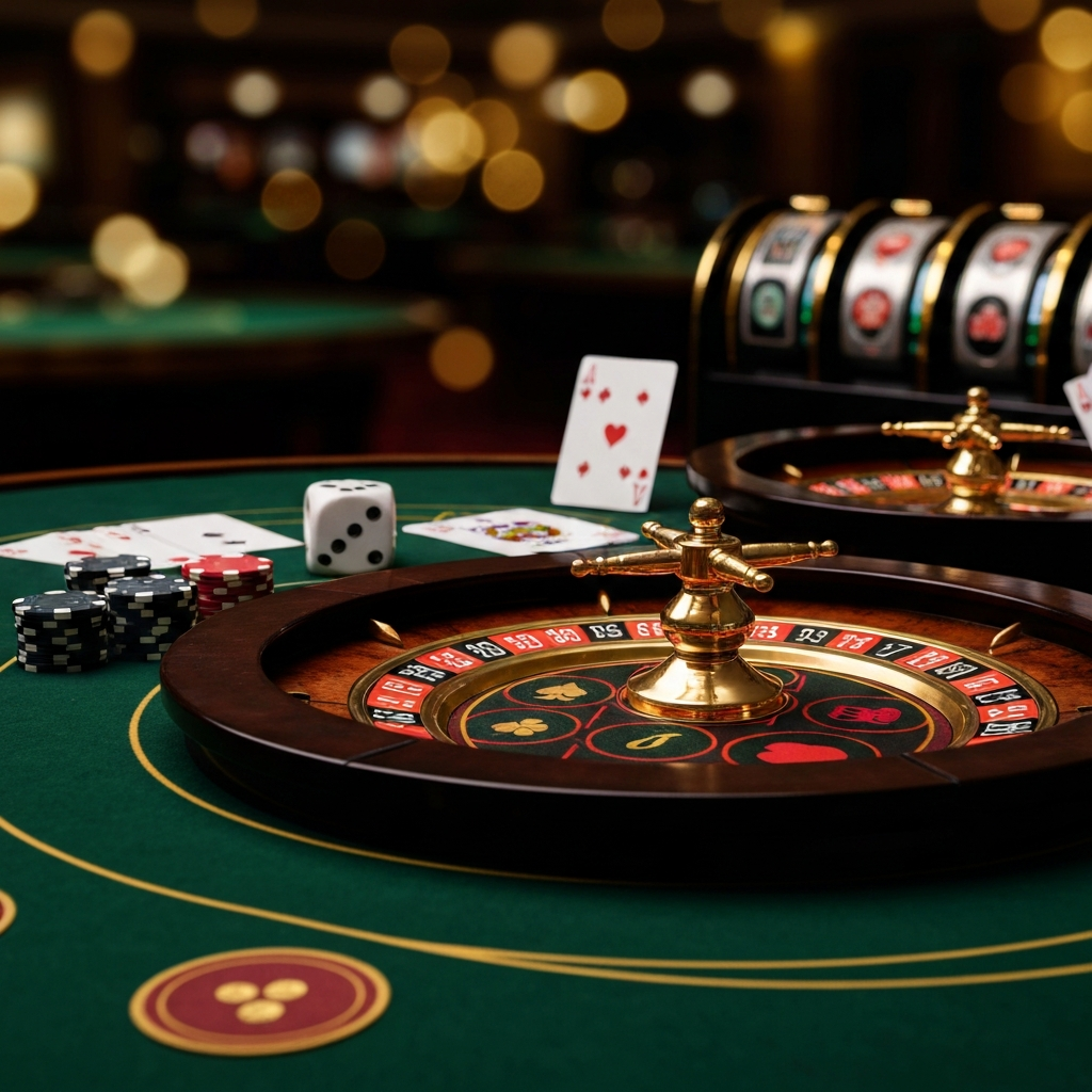 Poker game in action at an online casino