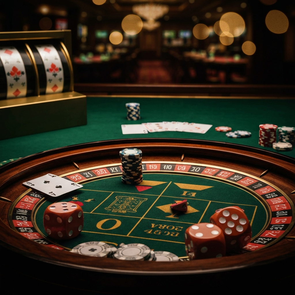 High-stakes blackjack game in progress