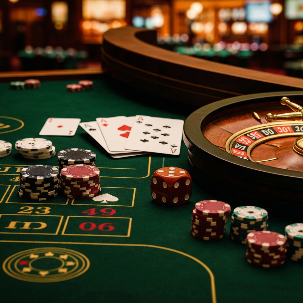 Blackjack casino game table