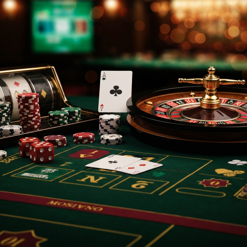 An assortment of classic casino games