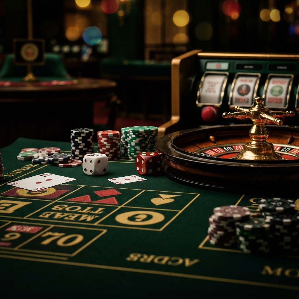 A high-stakes poker game in progress